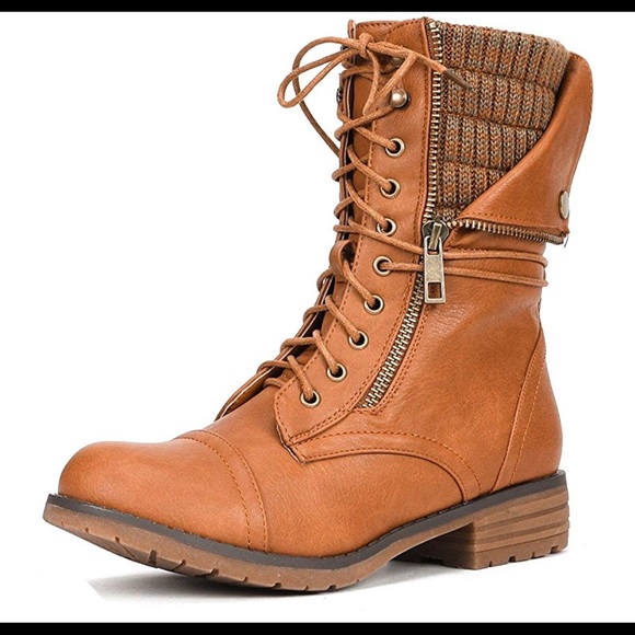 DREAM PAIRS Womens Lace Up Ankle Bootie